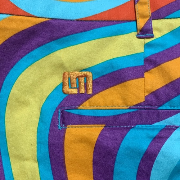 Men’s Loudmouth golf shorts multicolored wavy Torrey Lines men’s size 42 Groovy! - Picture 5 of 16